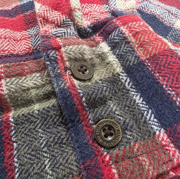 Field & Stream Red and Green Plaid Button Down Shirt - Picture 8 of 11